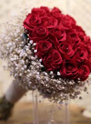 Red rose bouquet_ مسكة جوري أحمر_