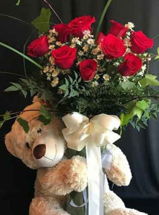 دب مع ورد _ Bear with roses